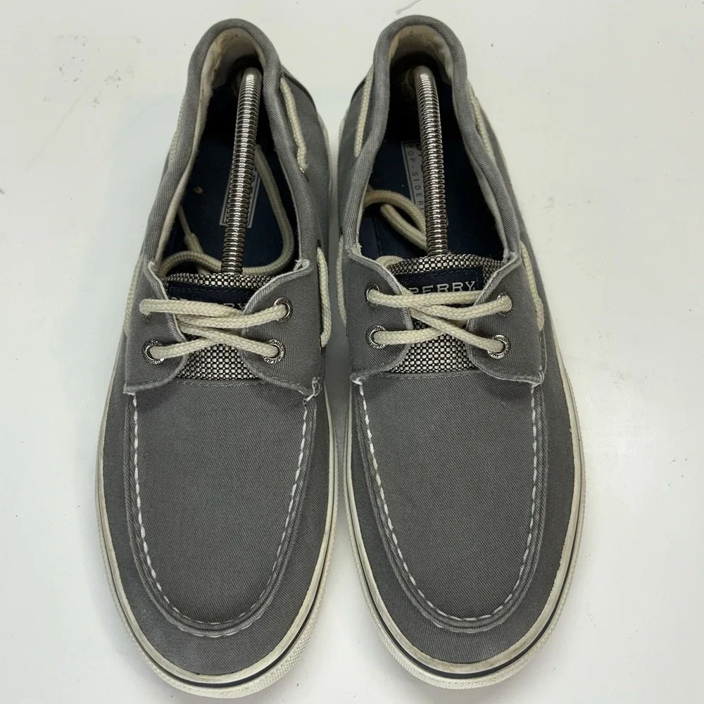 Sperry Top‎ Sider Canvas Deck Boat Shoes Gray Men's Size 10.5